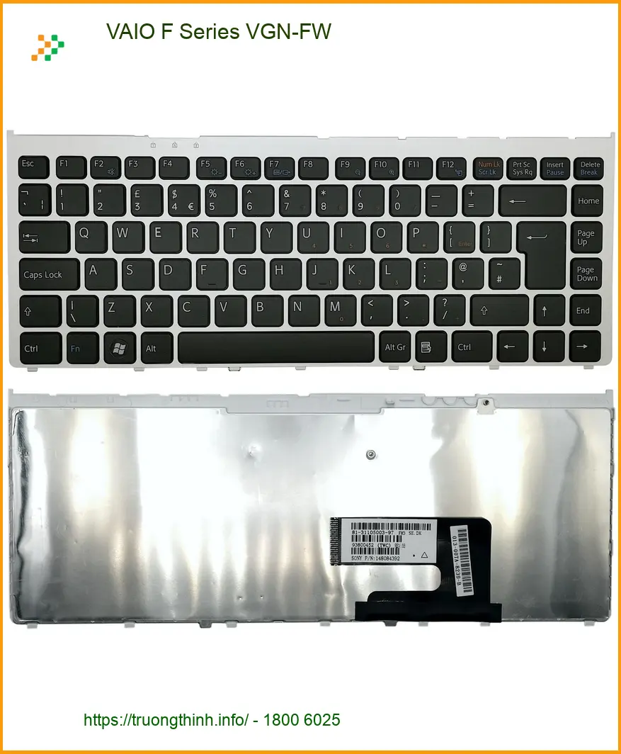 Bàn phím Laptop VAIO F Series VGN-FW - Thay Lấy Ngay, Giá Rẻ Tại TPHCM