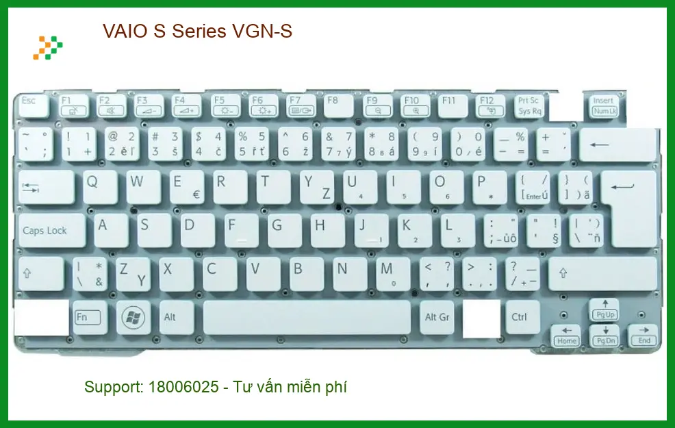 Bàn phím Laptop VAIO S Series VGN-S - Thay Nhanh, Giá Rẻ TPHCM