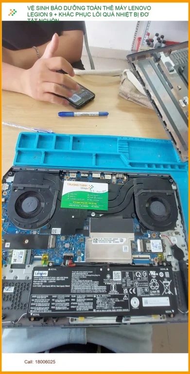 Chú Vĩnh Thái khắc phục quá nhiệt máy Lenovo Legion 9 Quận Phú Nhuận