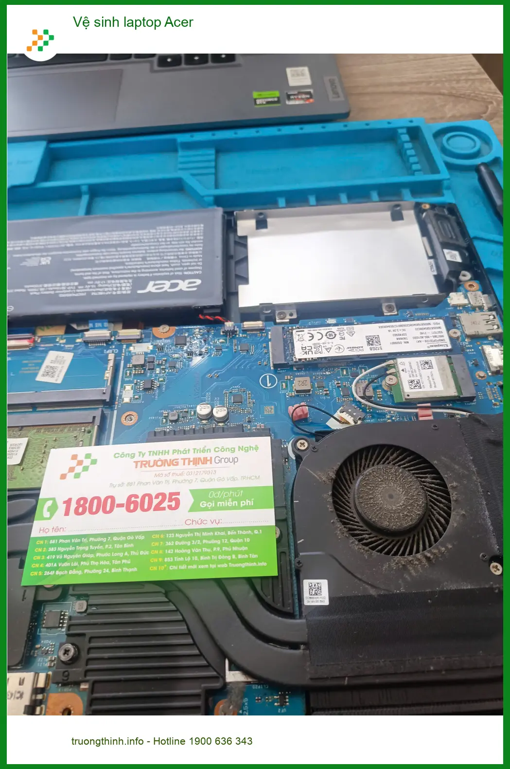 Chị Trâm nhân viên văn phòng vệ sinh laptop Acer Quận Tân Phú giá rẻ