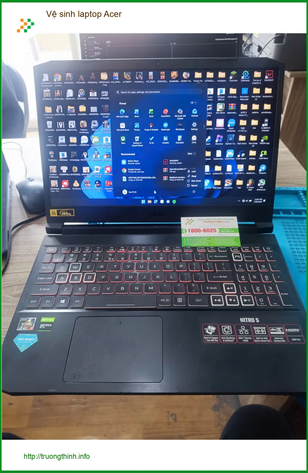 Chị Trâm nhân viên văn phòng vệ sinh laptop Acer Quận Tân Phú giá rẻ ảnh thực tế 1