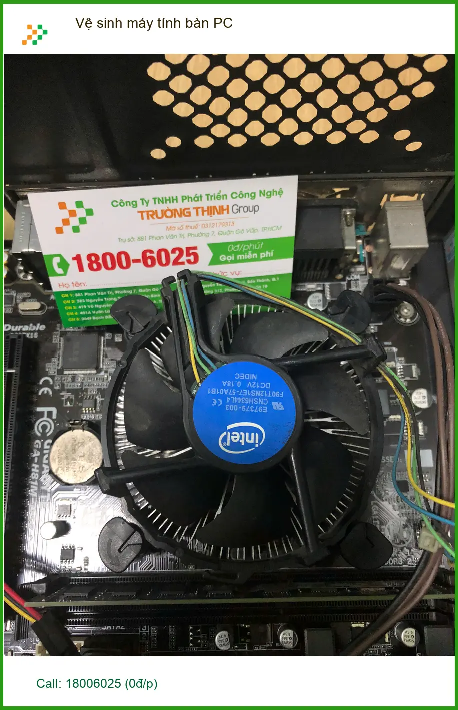 Anh Minh kiểm tra dịch vụ vệ sinh máy tính bàn PC Quận Bình Tân uy tín ảnh thực tế 1