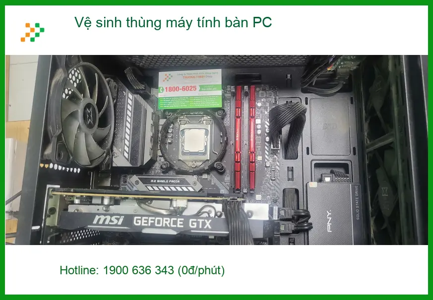 Chú Bình giáo viên dạy toán ở Bình Tân tìm chỗ vệ sinh thùng máy tính bàn PC giá tốt ảnh thực tế 1