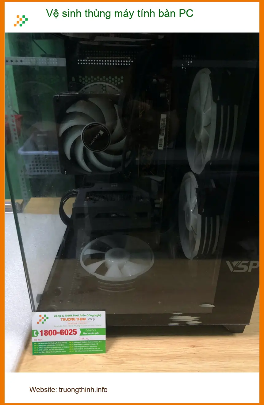 Dịch vụ Vệ sinh thùng máy tính bàn PC Quận Bình Tân - Anh Trọng lo máy nóng ảnh thực tế 2