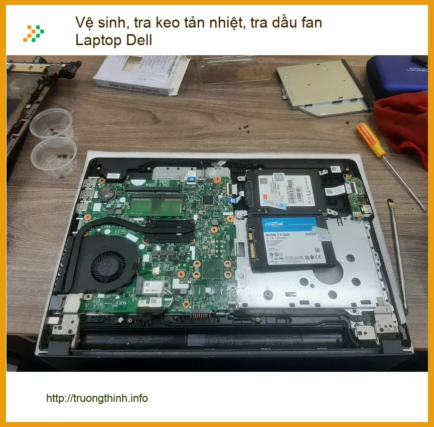Tiệm vệ sinh Laptop Dell Quận 7 uy tín - Chị Yến cứu máy nóng, quạt ồn ảnh thực tế 1