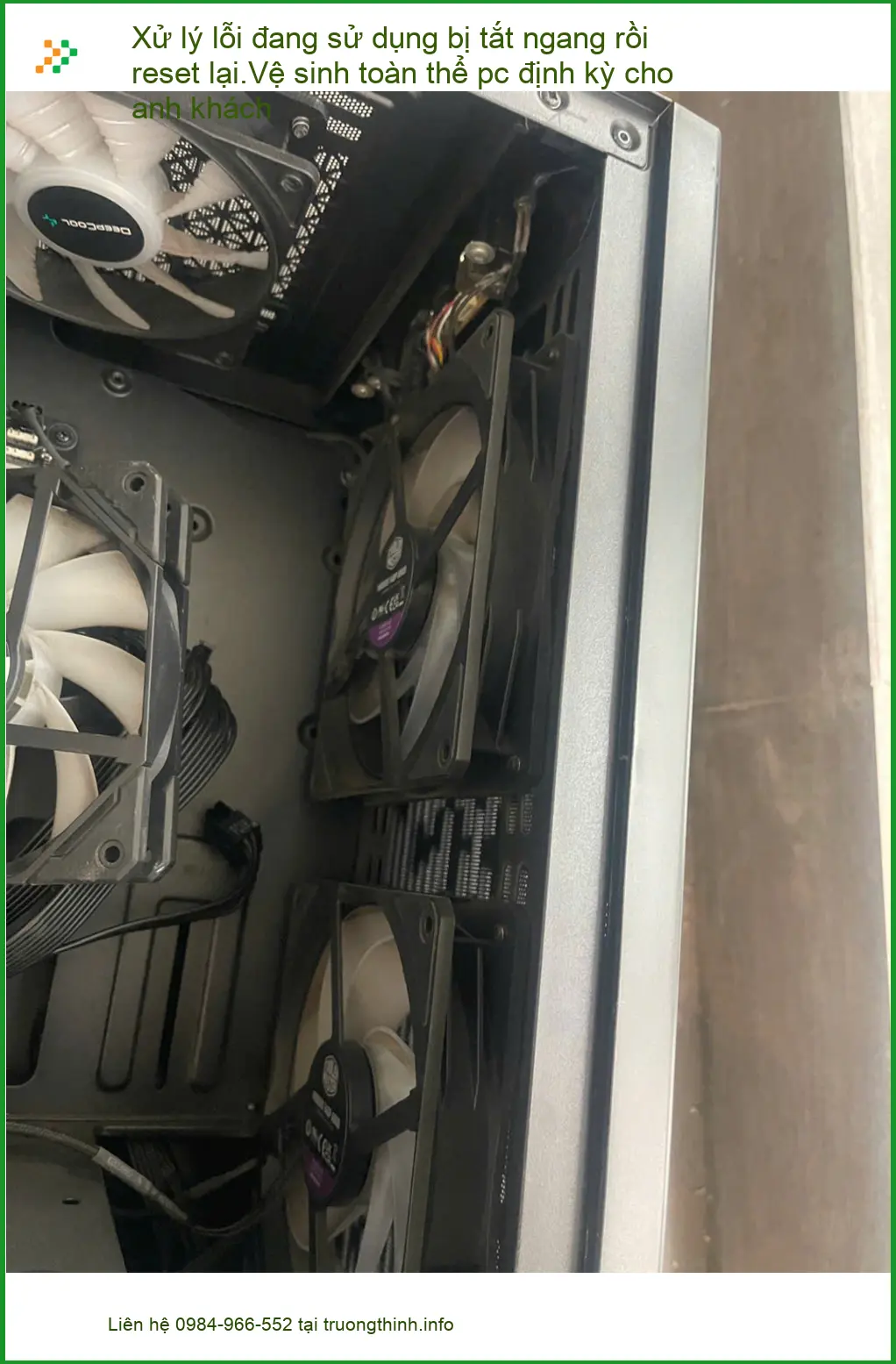 Dịch vụ xử lý lỗi PC tắt ngang và vệ sinh định kỳ cho Anh Hùng ở Phú Nhuận