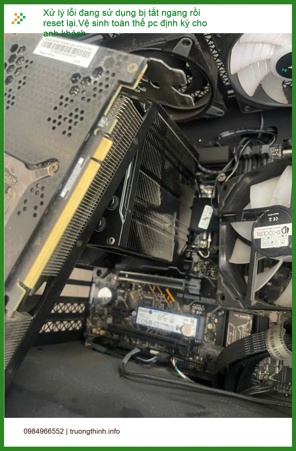 Dịch vụ xử lý lỗi PC tắt ngang và vệ sinh định kỳ cho Anh Hùng ở Phú Nhuận ảnh thực tế 1