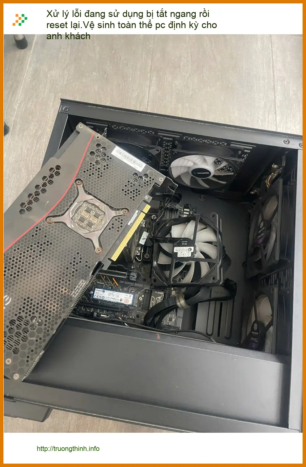 Dịch vụ xử lý lỗi PC tắt ngang và vệ sinh định kỳ cho Anh Hùng ở Phú Nhuận ảnh thực tế 2