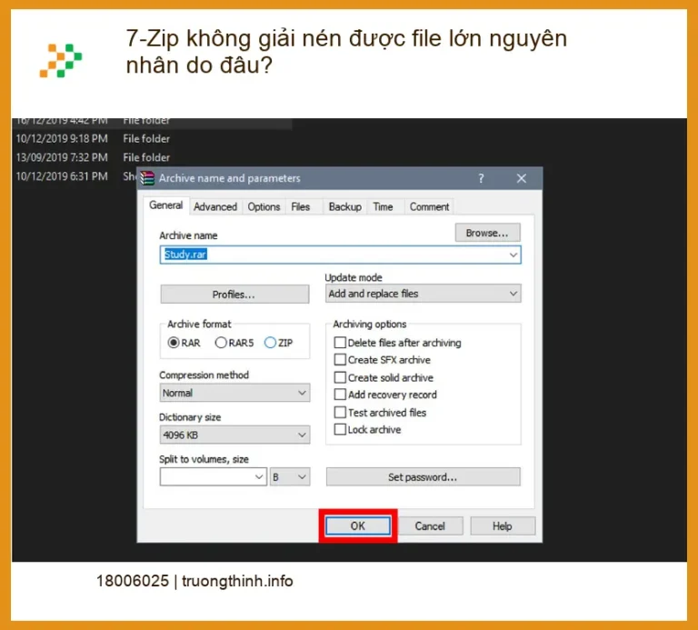 Thủ thuật 7-Zip không giải nén file lớn - Địa chỉ sửa máy tính uy tín