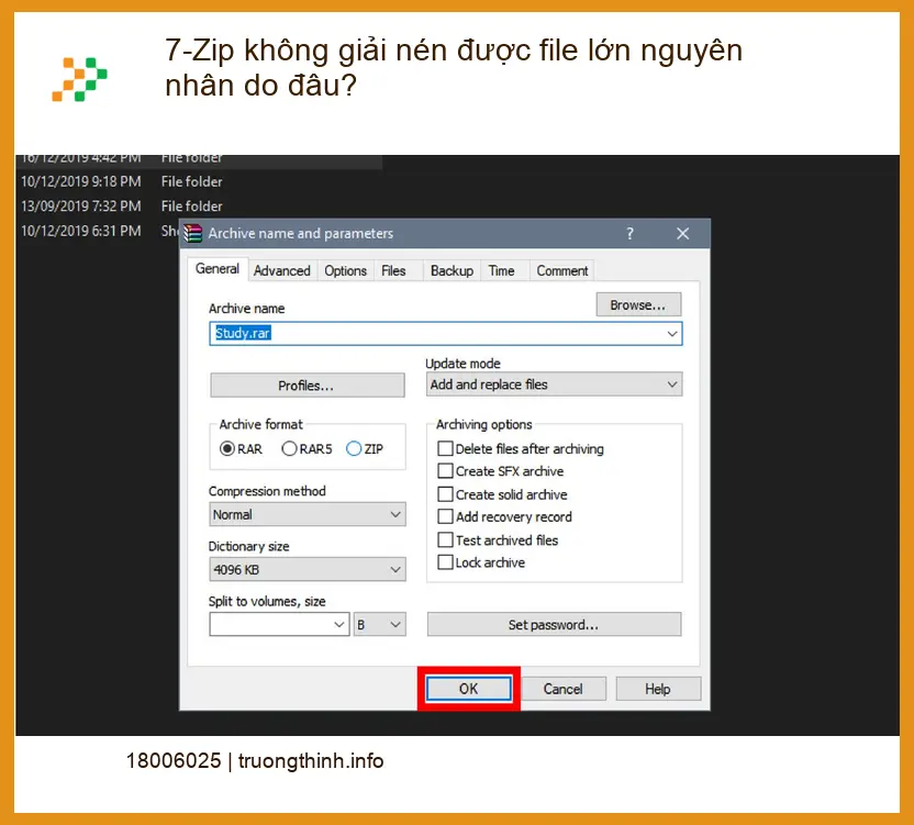 Thủ thuật 7-Zip không giải nén file lớn - Địa chỉ sửa máy tính uy tín