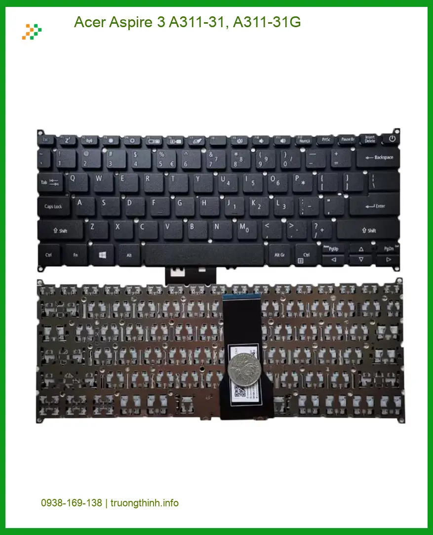 Bàn phím Laptop ACER Aspire 3 A311-31 - Thay Lấy Liền TPHCM