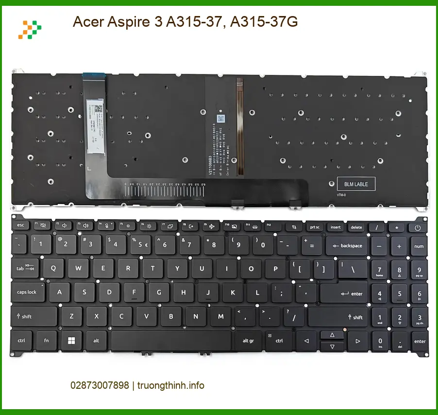 Bàn phím Laptop Acer Aspire 3 A315-37, A315-37G