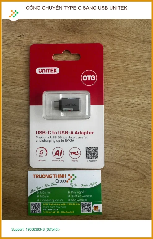 Chị Ngọc chuyên viên thiết kế đồ họa tìm mua Cổng chuyển Type C sang USB Unitek Quận 10