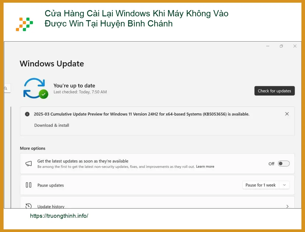 Cài Lại Windows Máy Không Vào Win Bình Chánh - Trung tâm hỗ trợ