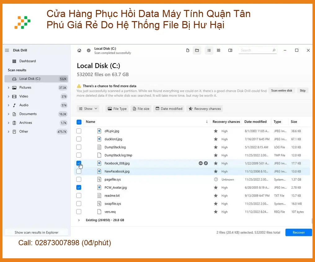 Khôi Phục Dữ Liệu Máy Tính Quận Tân Phú - Gọi Thợ Cứu Data Khẩn Cấp