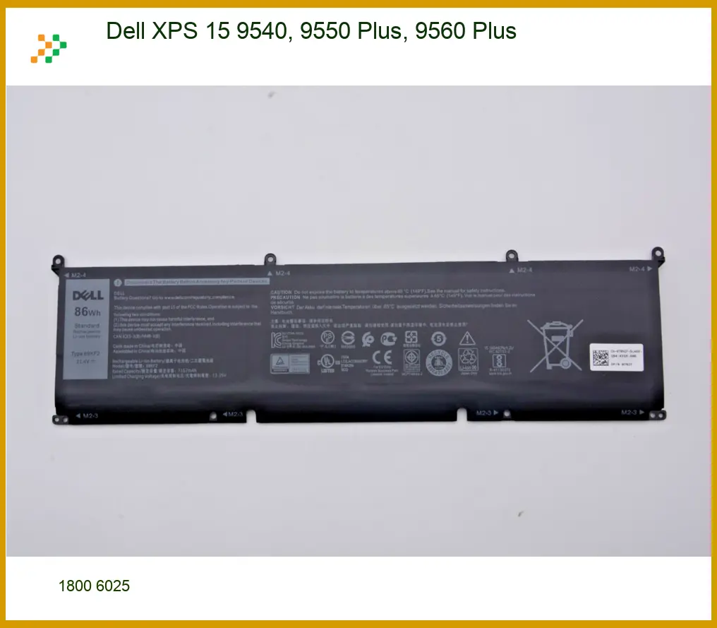 Pin Laptop DELL XPS 15 9540 9550 9560 - Trung Tâm Thay Pin Lấy Liền | Gần Bạn