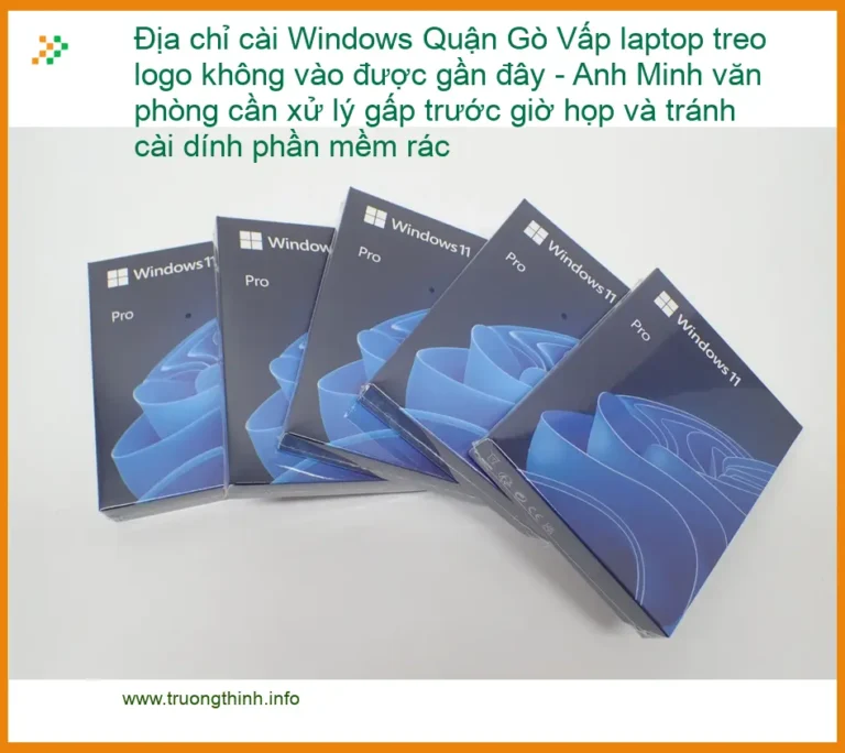 Windows Địa chỉ cài Quận Gò Vấp laptop treo logo không vào được - Trung tâm hỗ trợ gấp