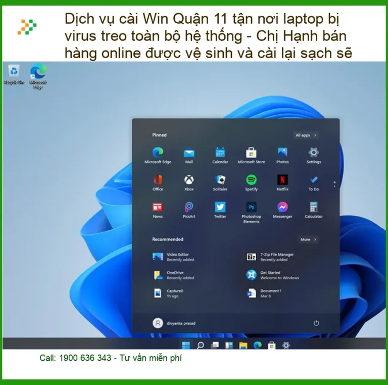 Cài Win Quận 11 tận nơi laptop bị virus treo hệ thống - Dịch vụ khắc phục nhanh