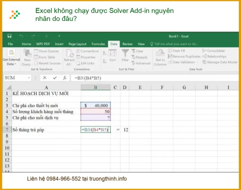 Văn phòng Excel không chạy được Solver Add-in - Trung tâm hỗ trợ kỹ thuật TPHCM