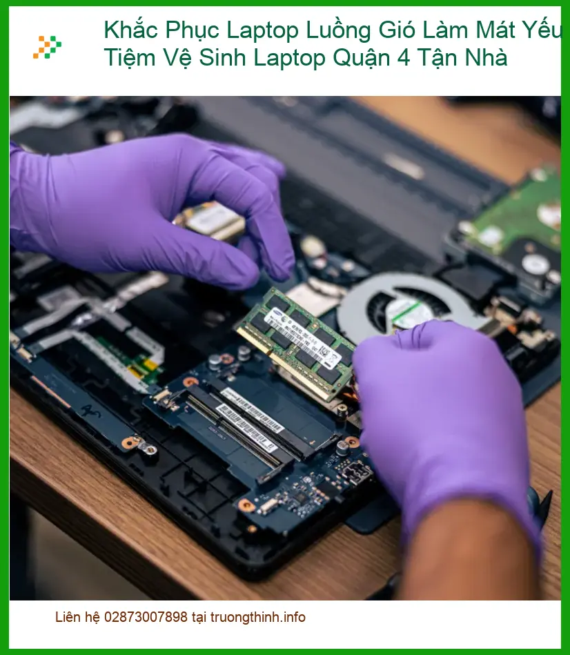 Vệ Sinh Laptop Khắc Phục Luồng Gió Yếu Quận 4 - Trung Tâm Hỗ Trợ Gần Đây