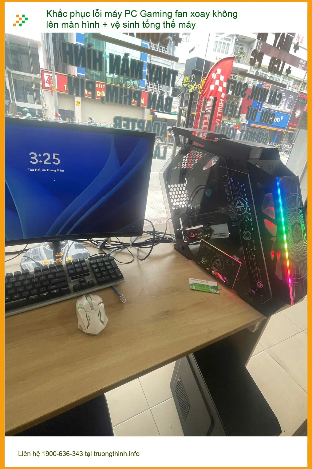 Anh Khải - Khắc phục PC Gaming không lên màn hình, vệ sinh tổng thể Phú Nhuận ảnh thực tế 2