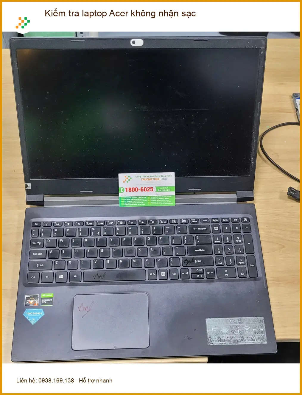 Anh Cường, shipper công nghệ, review dịch vụ kiểm tra laptop Acer không nhận sạc Quận Bình Tân ảnh thực tế 1