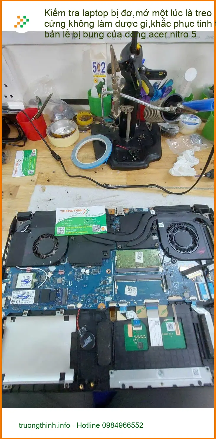 Dịch vụ sửa laptop Acer Nitro 5 đơ, bung bản lề Quận Phú Nhuận - Anh Bảo Long ảnh thực tế 1