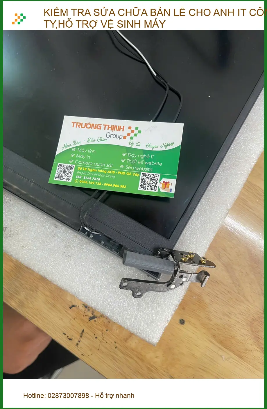 Anh Khoa kỹ thuật viên công ty - Sửa bản lề, vệ sinh máy tại Quận Phú Nhuận ảnh thực tế 1