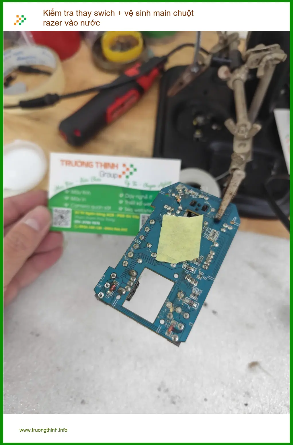 Dịch vụ thay swich vệ sinh chuột Razer vào nước Quận Phú Nhuận - Anh Quân