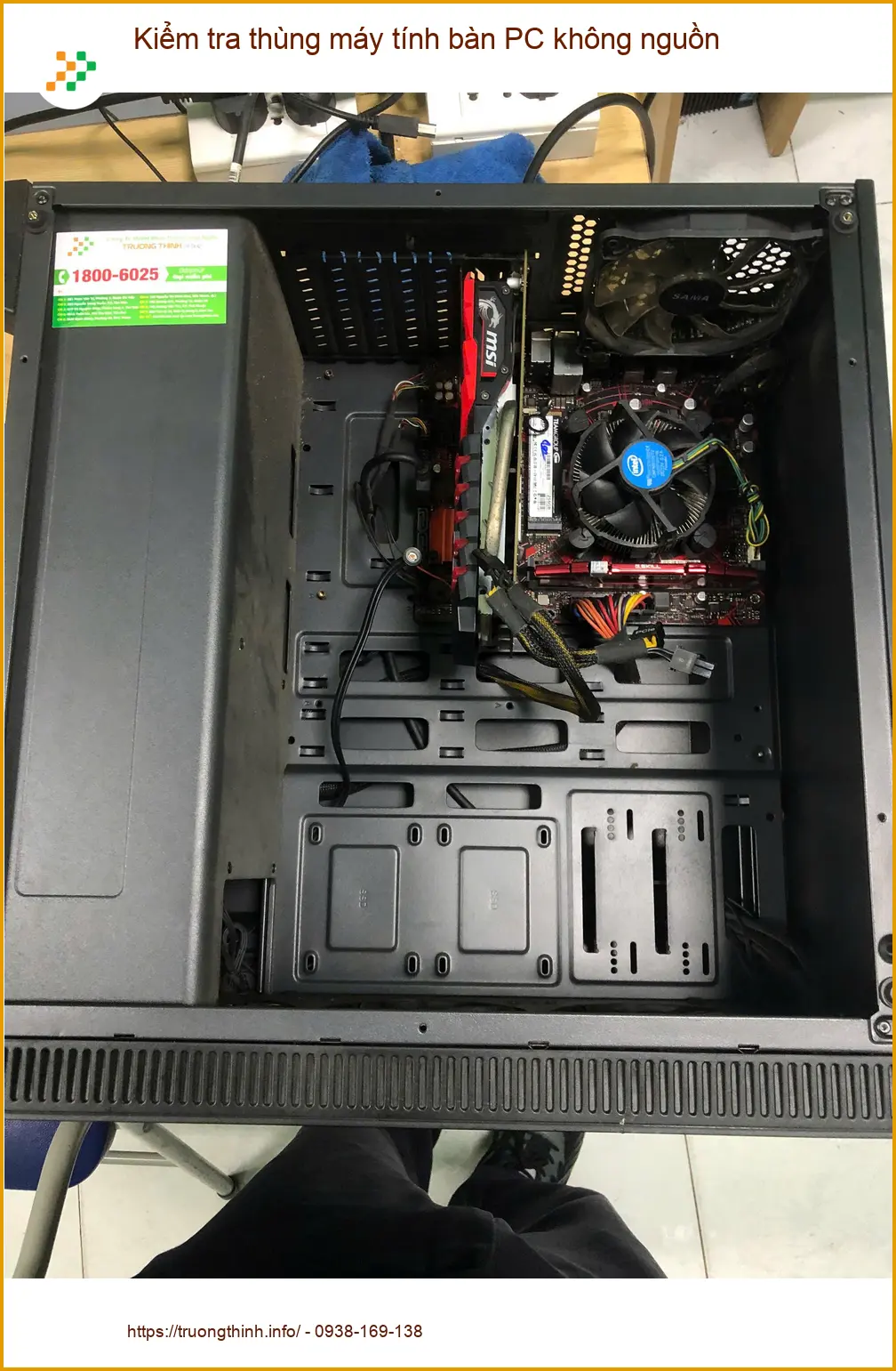 Chú Trường chủ tiệm cà phê sửa PC không nguồn Quận Bình Tân lấy ngay ảnh thực tế 1