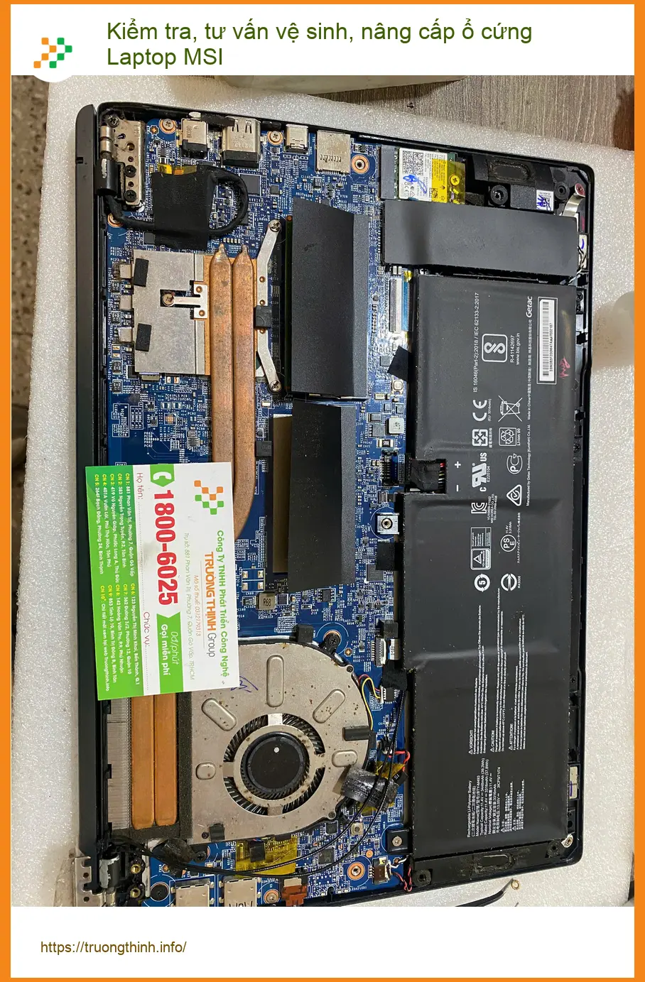 Chú Phúc ở Quận 7 cần kiểm tra, nâng cấp ổ cứng laptop MSI