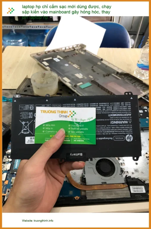 Anh Kiên tìm chỗ thay pin laptop HP và sửa lỗi kiến mainboard ở Quận Bình Thạnh