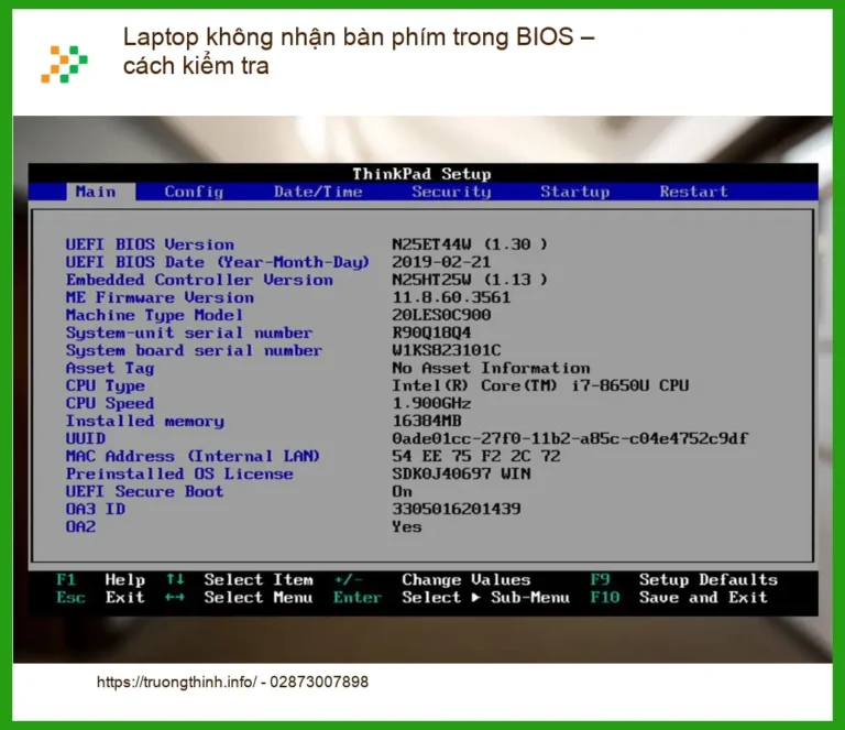 Laptop không nhận bàn phím trong BIOS cách kiểm tra - Trung tâm hỗ trợ gần đây