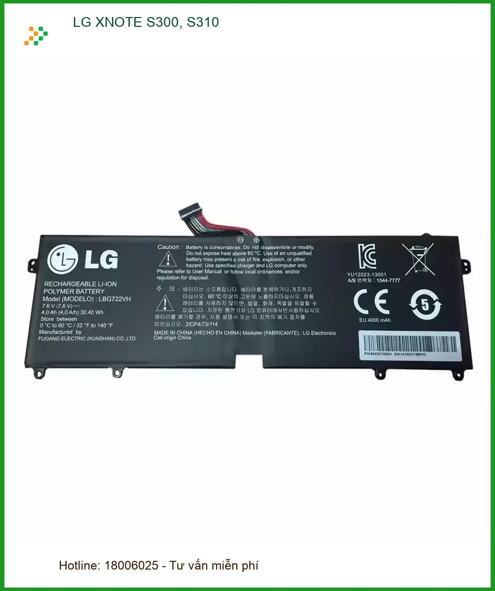 Pin Laptop LG XNOTE S300 S310 - Thay Giá Rẻ TPHCM Lấy Liền