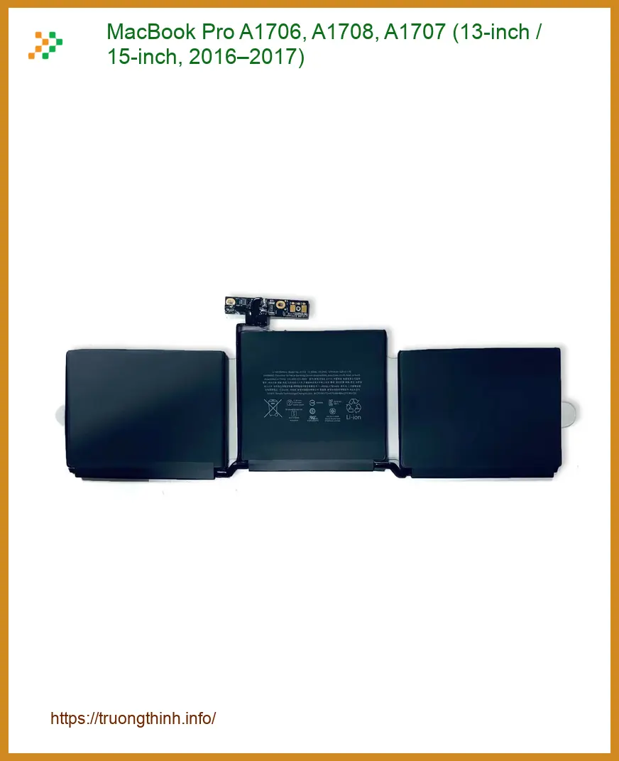 Pin Macbook Pro A1706 A1708 A1707 | Thay Lấy Liền Tận Nơi TPHCM
