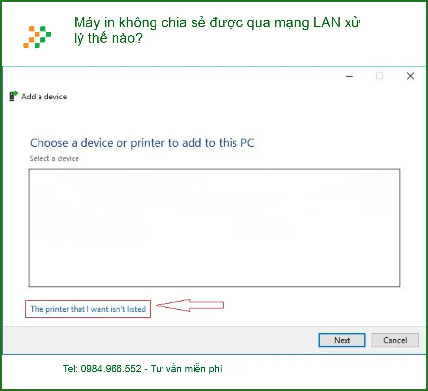 Thủ thuật Máy in không chia sẻ được qua mạng LAN - Dịch vụ xử lý tận nơi