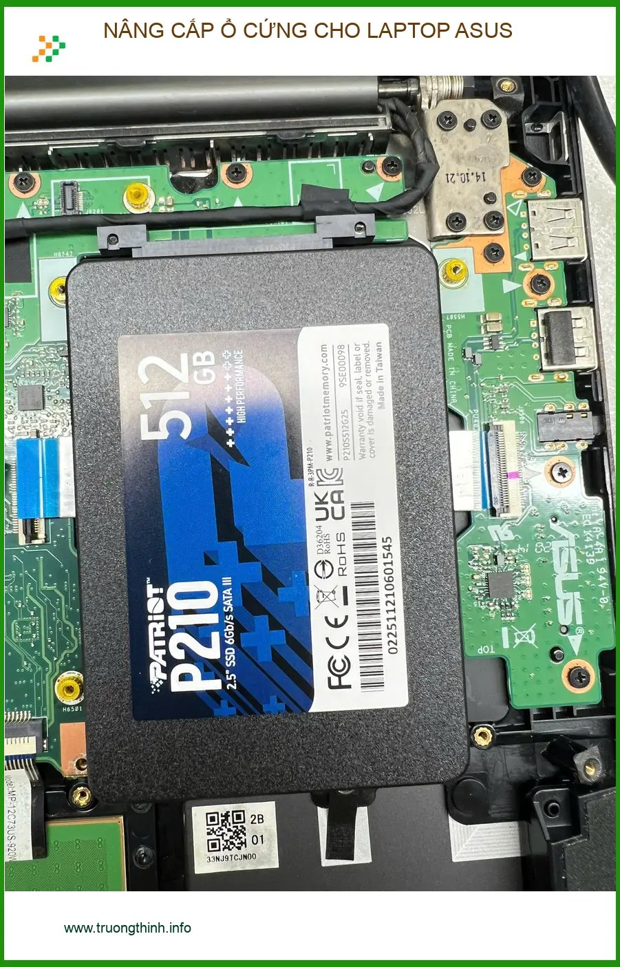 Chị Minh Thư nhân viên kế toán nâng cấp ổ cứng Laptop Asus Quận Gò Vấp - Nâng cấp SSD cực nhanh