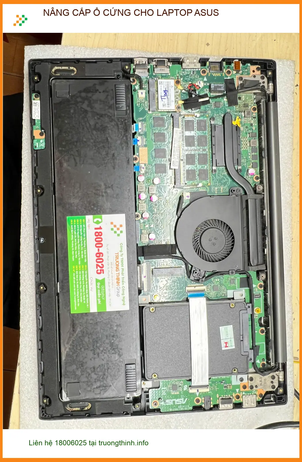 Chị Minh Thư nhân viên kế toán nâng cấp ổ cứng Laptop Asus Quận Gò Vấp - Nâng cấp SSD cực nhanh ảnh thực tế 1