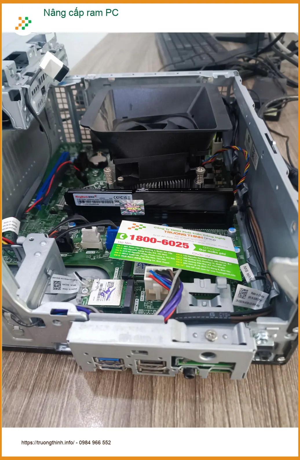 Anh Khang kỹ sư phần mềm review dịch vụ nâng cấp ram PC Quận Tân Phú uy tín ảnh thực tế 1