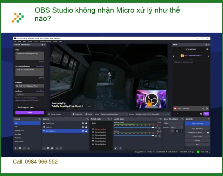 OBS Studio không nhận Micro xử lý lỗi - Cách tự sửa tại nhà