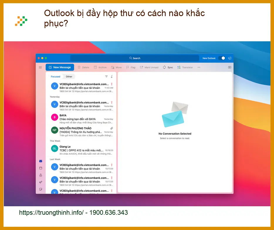 Văn phòng Outlook bị đầy hộp thư - Cách xử lý tại nhà hiệu quả