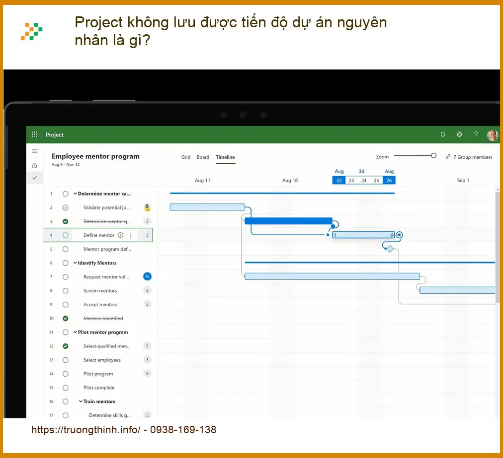 Văn phòng Project không lưu được tiến độ dự án - Cách tự xử lý tại nhà