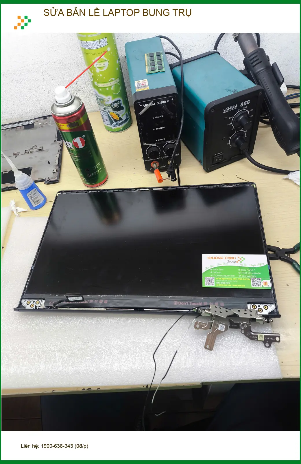 Anh Khoa kinh doanh - Dịch vụ sửa bản lề laptop bung trụ Quận Gò Vấp uy tín ảnh thực tế 1