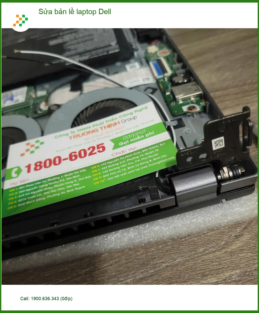 Anh Tấn kiến trúc sư: Sửa bản lề laptop Dell tại Quận Tân Bình nhanh chóng ảnh thực tế 1