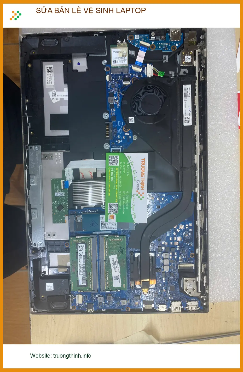 Bạn Khang sinh viên tìm dịch vụ sửa bản lề vệ sinh laptop ở Gò Vấp ảnh thực tế 1