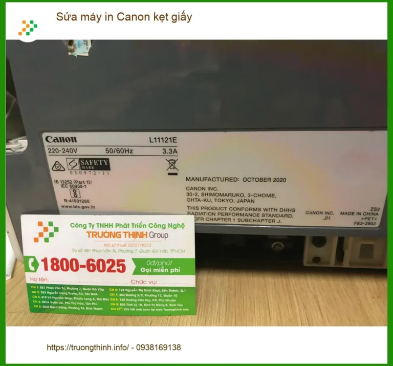 Dịch vụ Sửa máy in Canon kẹt giấy Quận Bình Tân - Cô Thảo cần in hồ sơ gấp