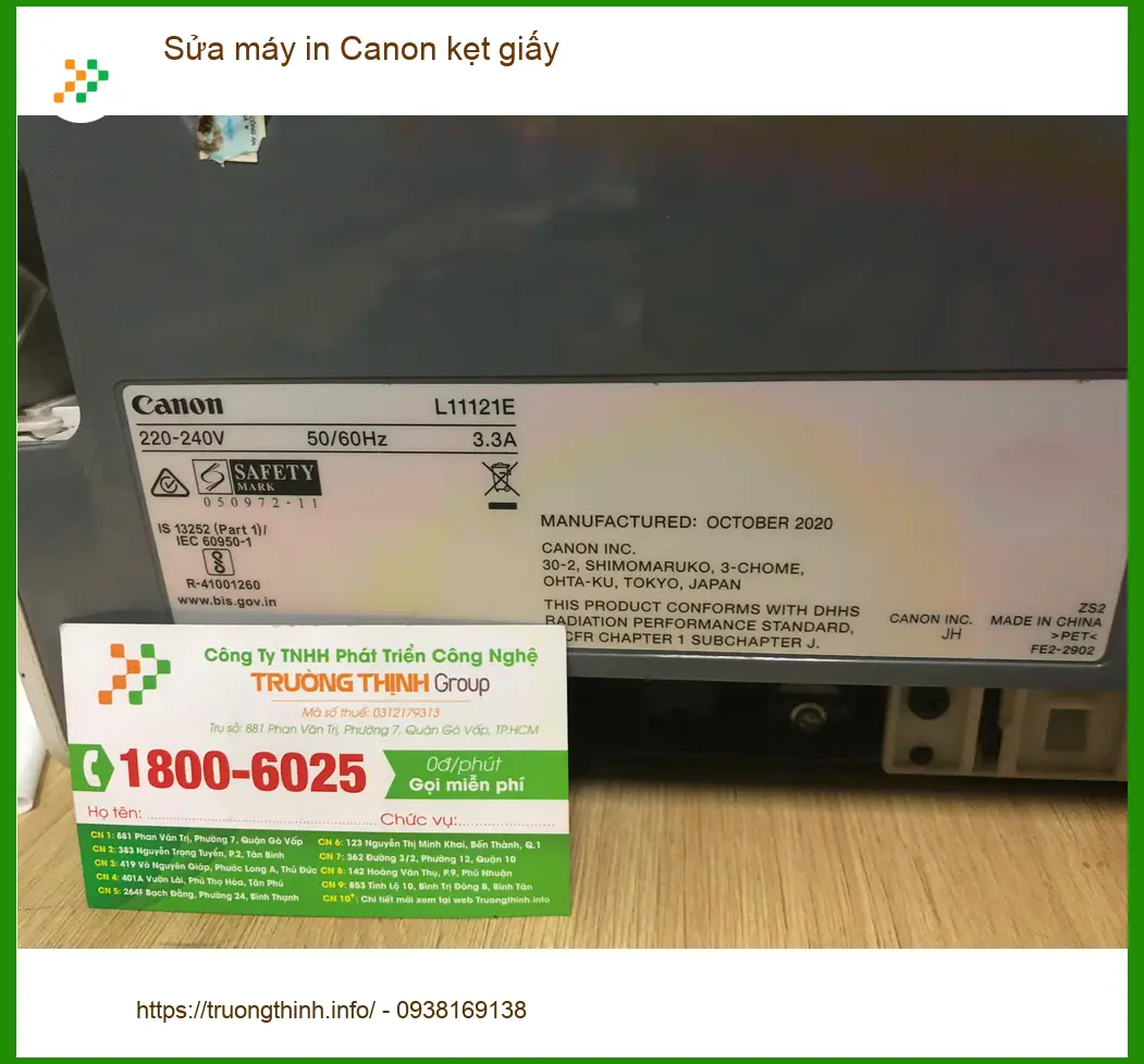 Dịch vụ Sửa máy in Canon kẹt giấy Quận Bình Tân - Cô Thảo cần in hồ sơ gấp