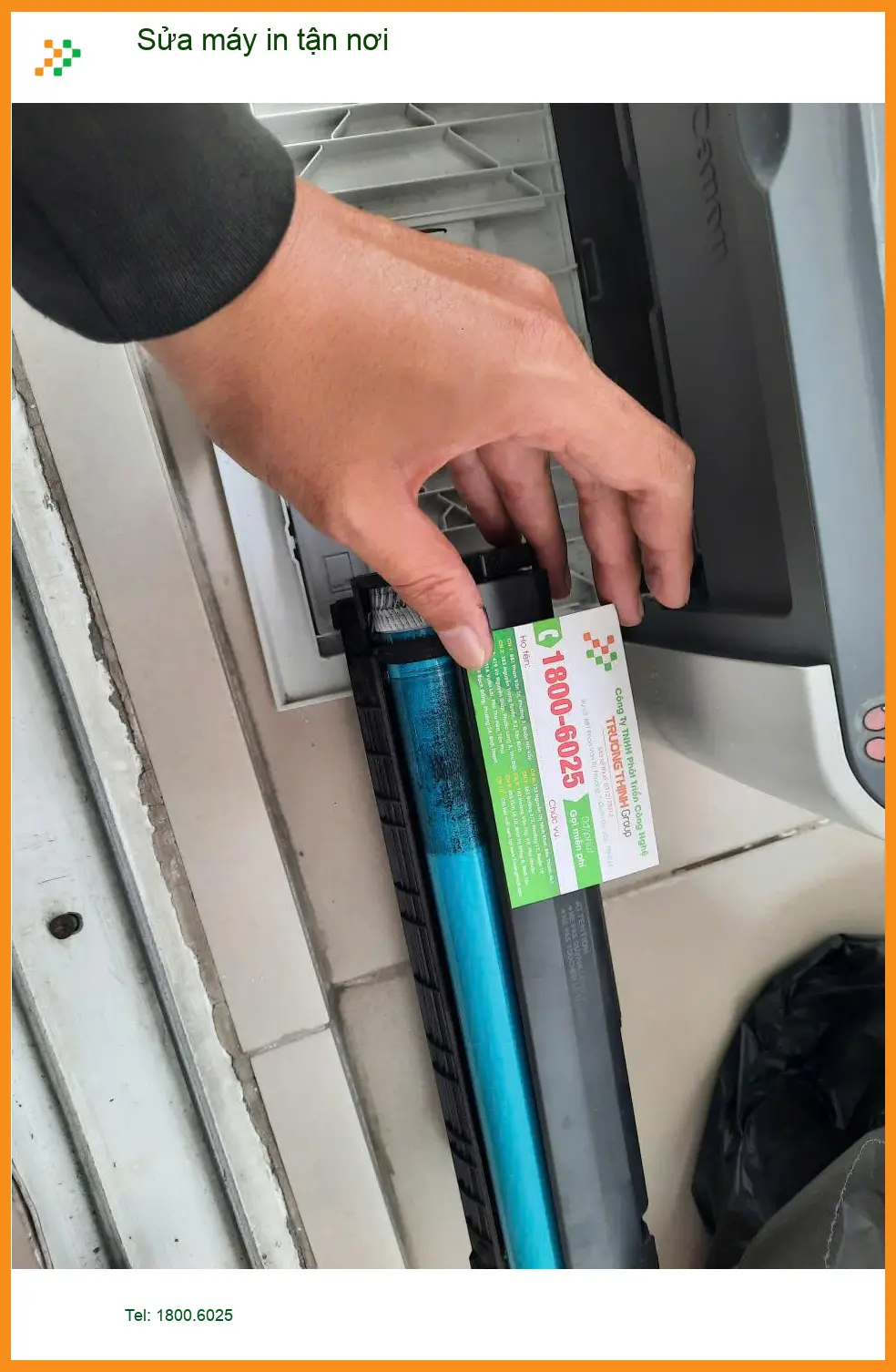 Anh Quang kỹ sư review dịch vụ sửa máy in tận nơi Quận Tân Phú uy tín ảnh thực tế 1