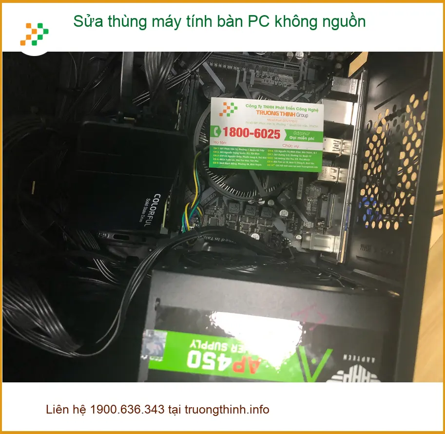 Anh Huy gặp sự cố thùng máy tính bàn PC không lên nguồn tại Quận Bình Tân ảnh thực tế 1