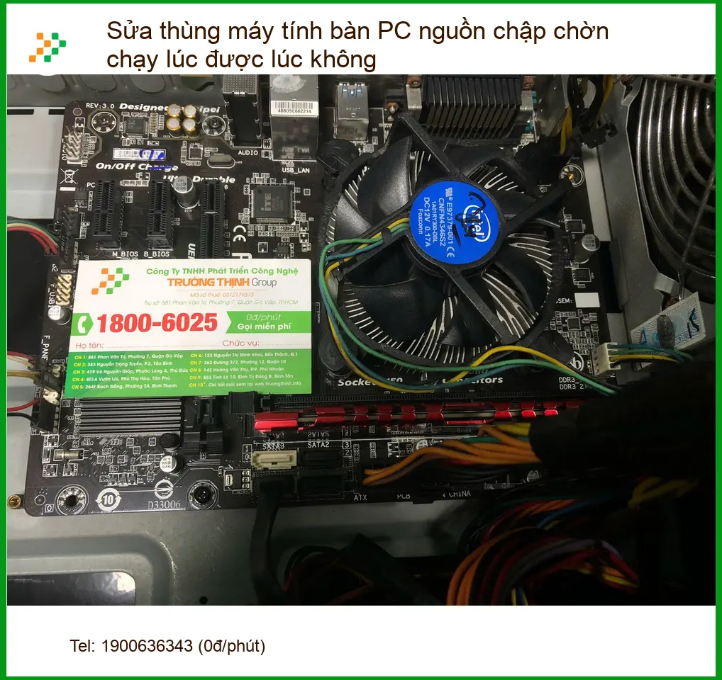 Anh Thiện lái xe công nghệ sửa PC nguồn chập chờn Quận Bình Tân